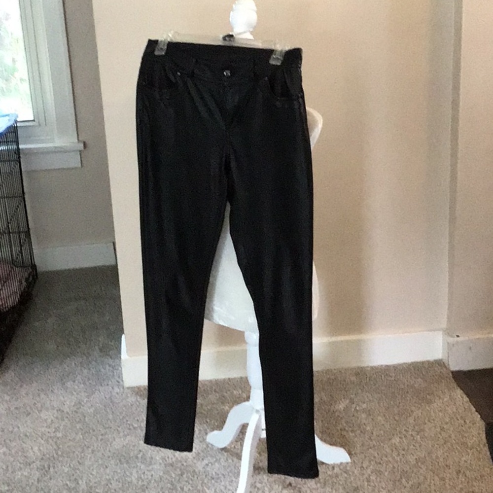 Fake leather pants